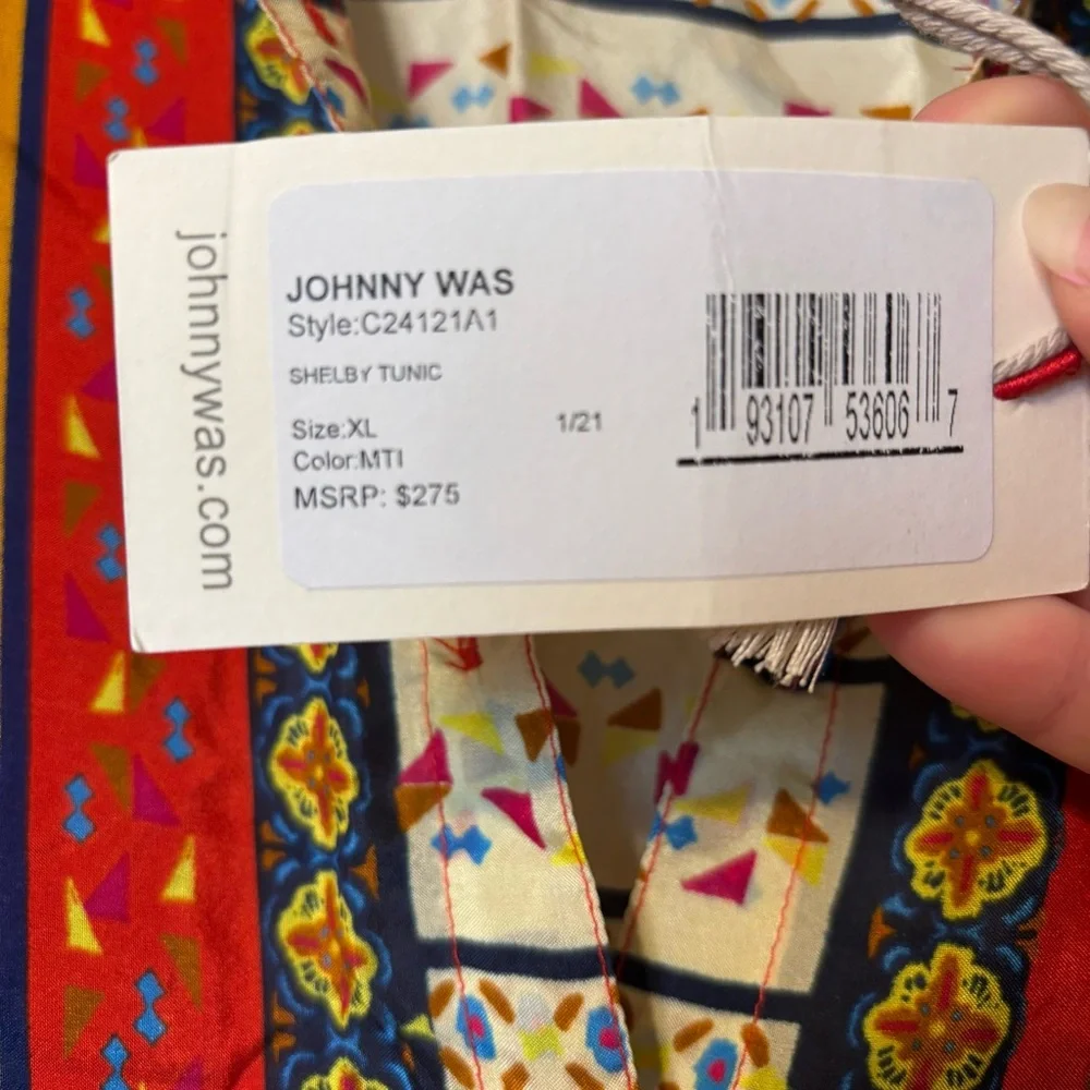 Johnny Was Multicolor Shelby Boho Tunic - Picture 6 of 6